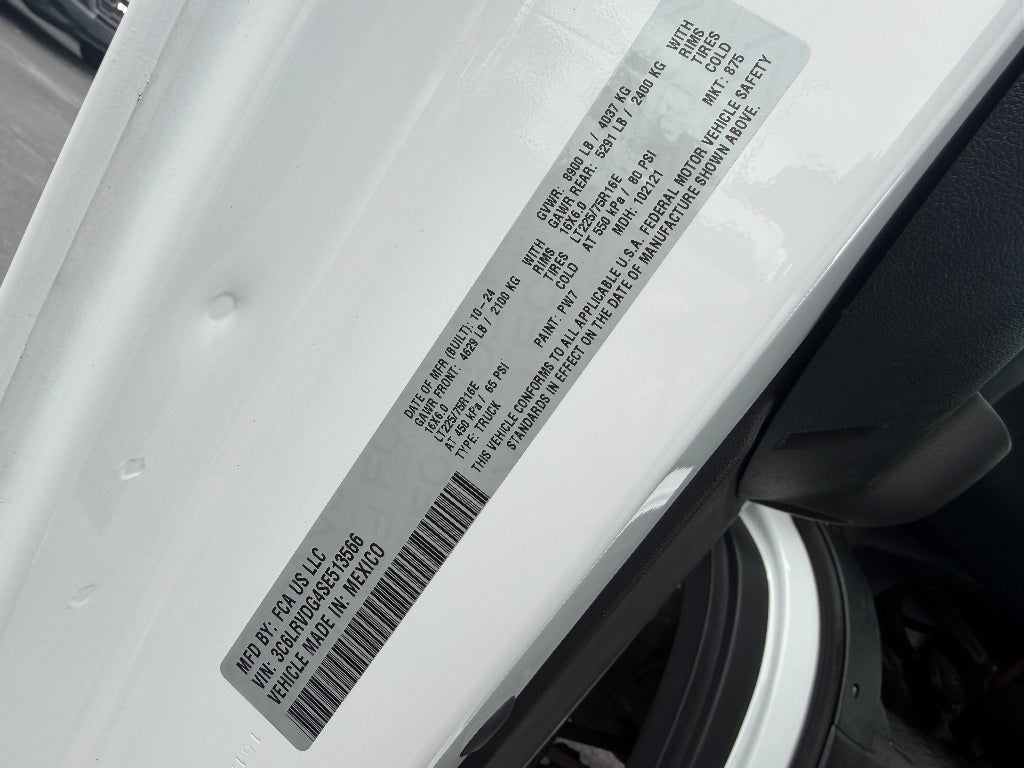 2025 RAM ProMaster 2500 Cargo Van Tradesman High Roof 159' WB w/Pass Seat