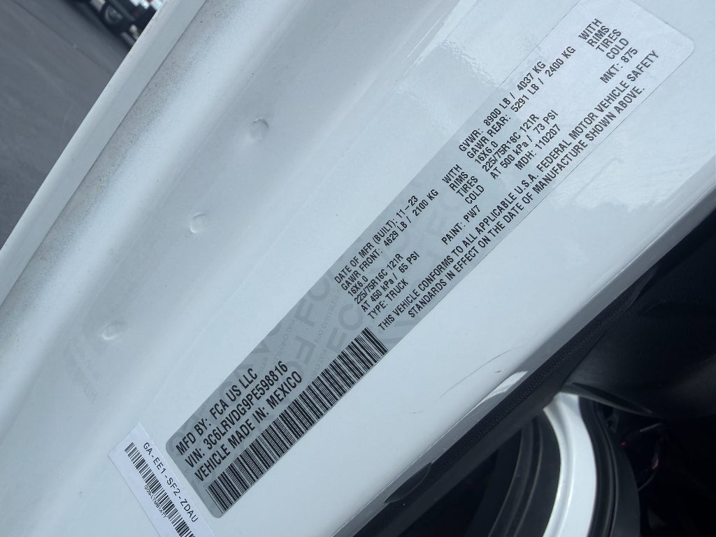 2023 RAM ProMaster 2500 Cargo Van High Roof 159' WB