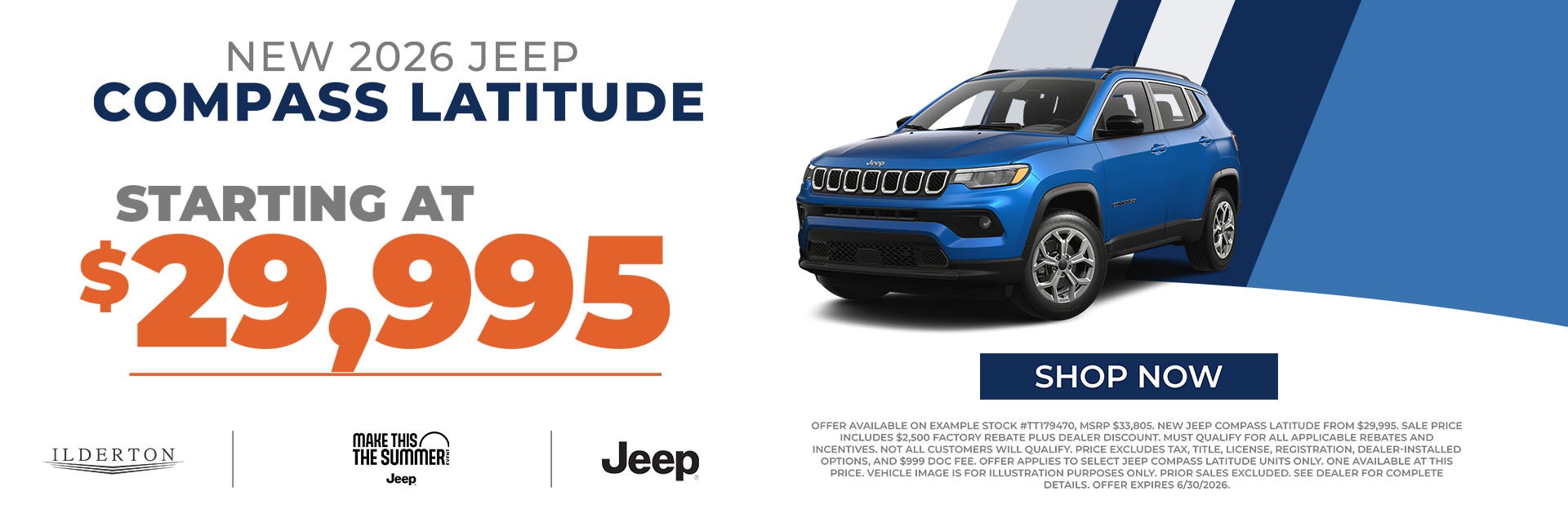 New Jeep Compass Latitude — starting at $29,995