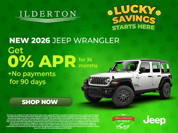 2026 Jeep Wrangler 0% APR for 36 months