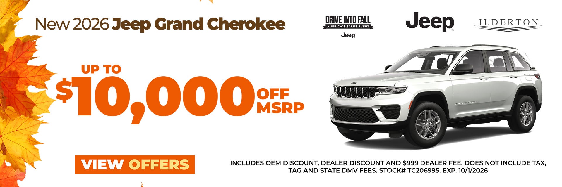 2026 Grand Cherokee Up to $10k Off MSRP