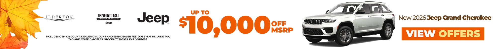 2026 Grand Cherokee Up to $10k Off MSRP