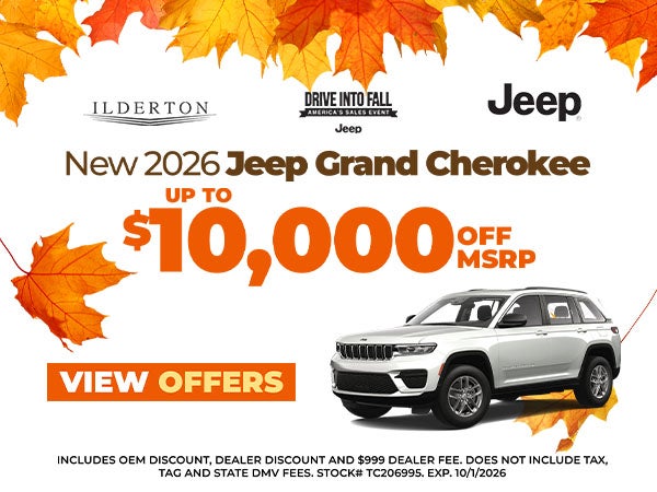 2026 Grand Cherokee Up to $10k Off MSRP