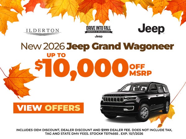 2026 Grand Wagoneers Up to $10k Off MSRP