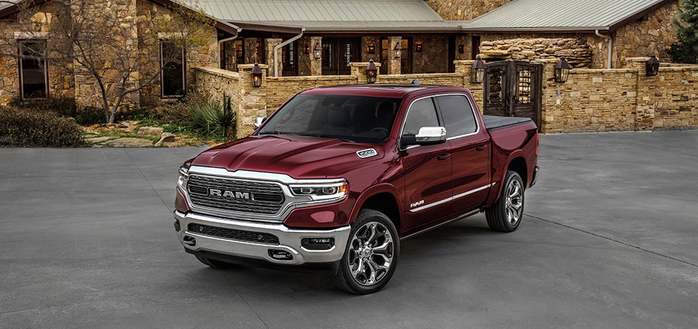 RAM 1500 truck parked in driveway